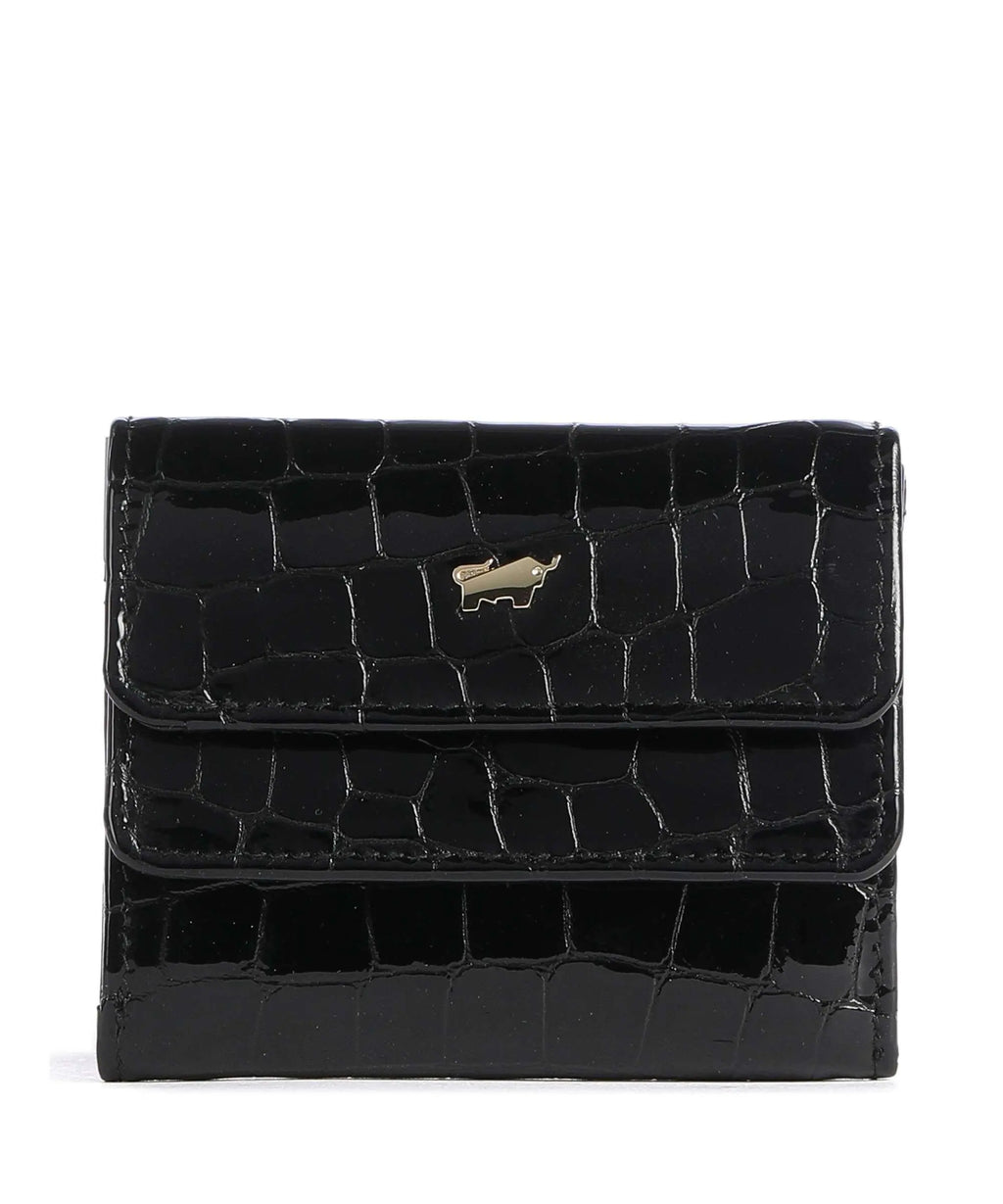 Verona Geldbörse aus geprägtes Kalbsleder in schwarz
