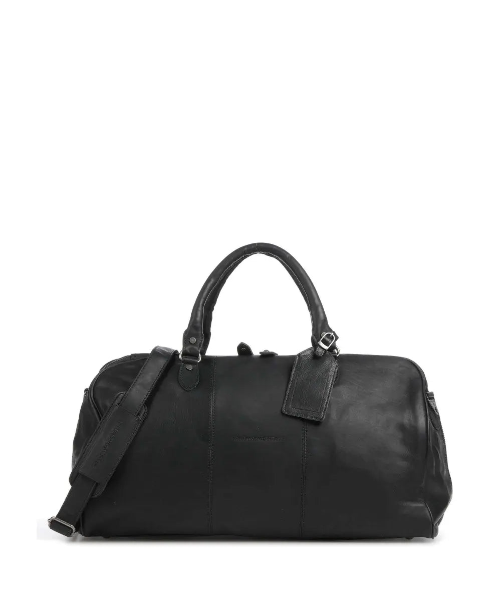 Reisetasche Weekender schwarz leder 53 cm